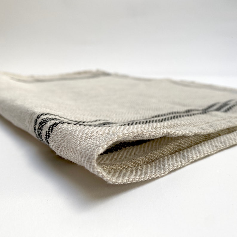 grain sac linen tea towel with stripe image 9