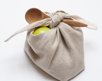 wrapping bento bag: oatmeal