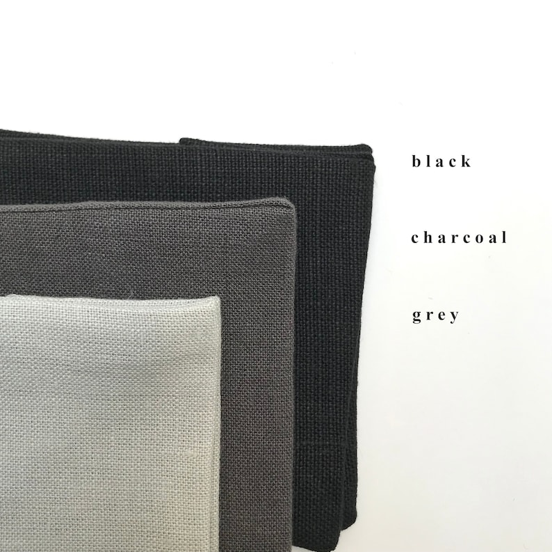 linen tissue box cover 100% woven linen with cotton muslin lining square or rectangular in black, white, oatmeal or dark linen image 8