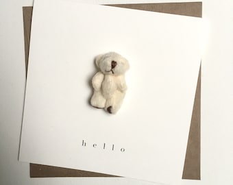 bear card with 'hello'