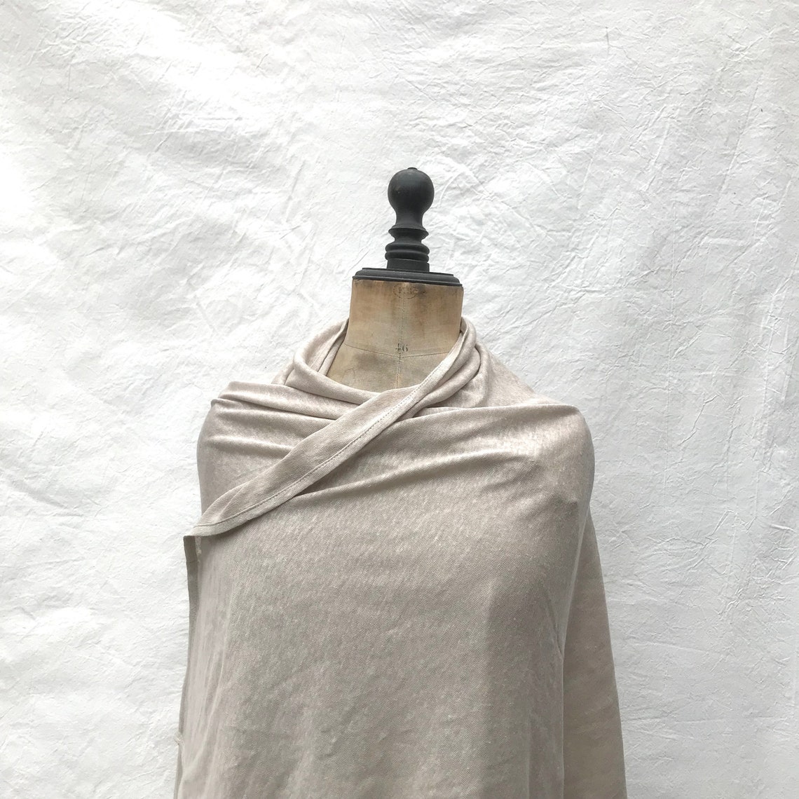 Knit linen shawl linen colour | Etsy