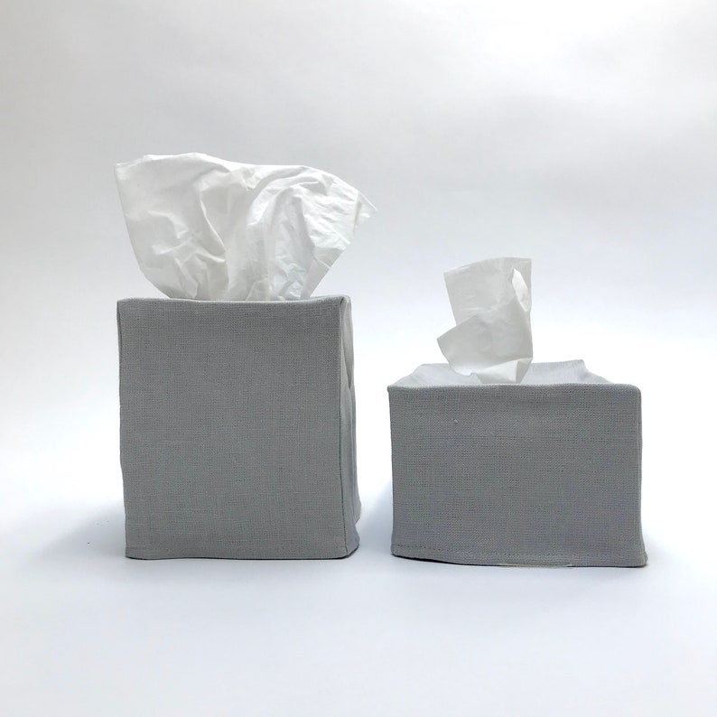 Linen Tissue Box Covers Set of 2 Etsy UK