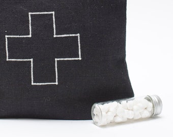 linen ditty bag - black