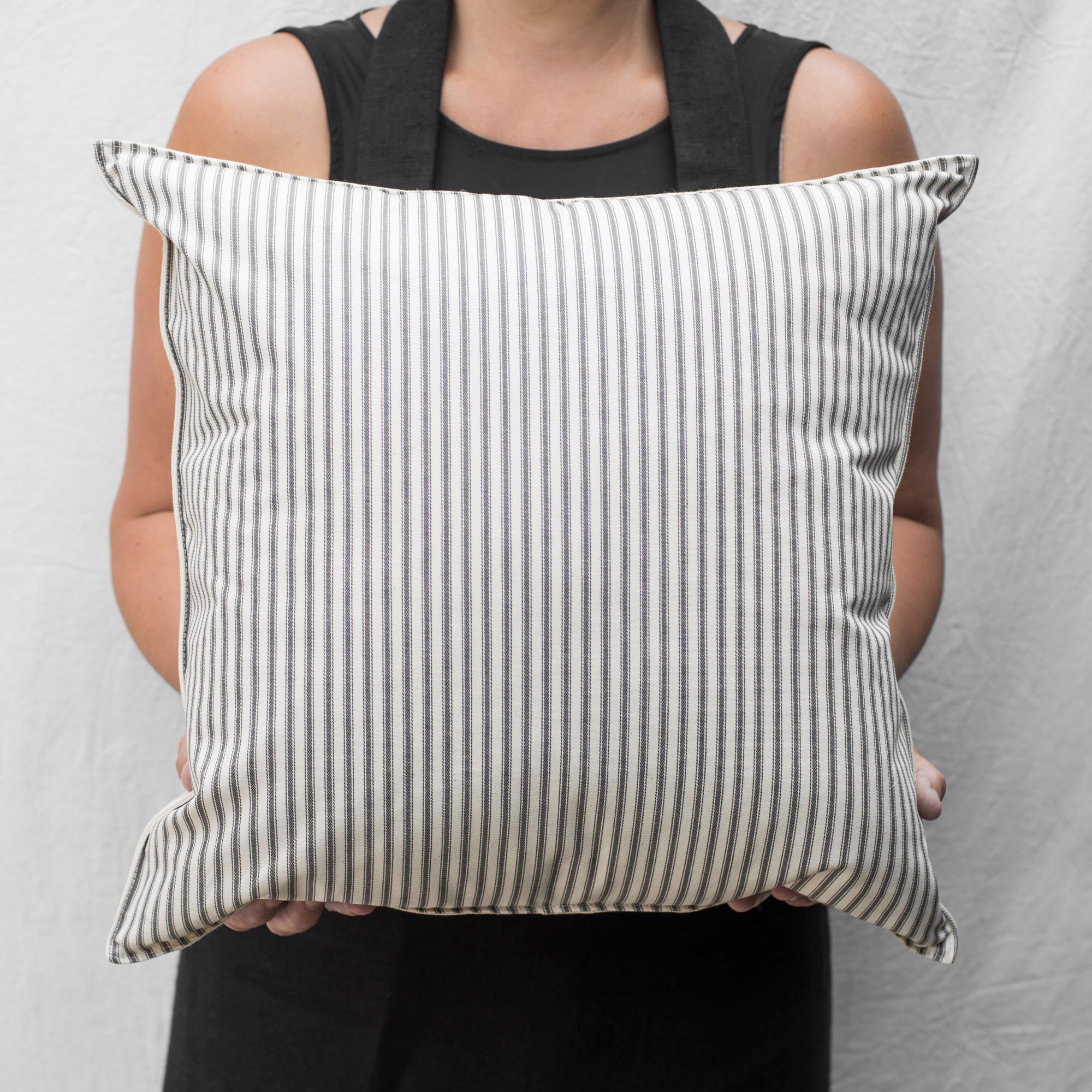 Striped Pillow Cotton Ticking Etsy UK