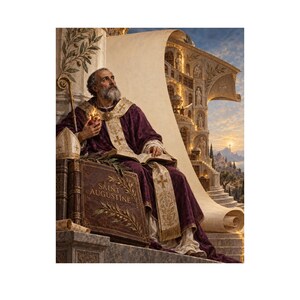 Art mural catholique de Saint Augustin, Le cœur agité au repos