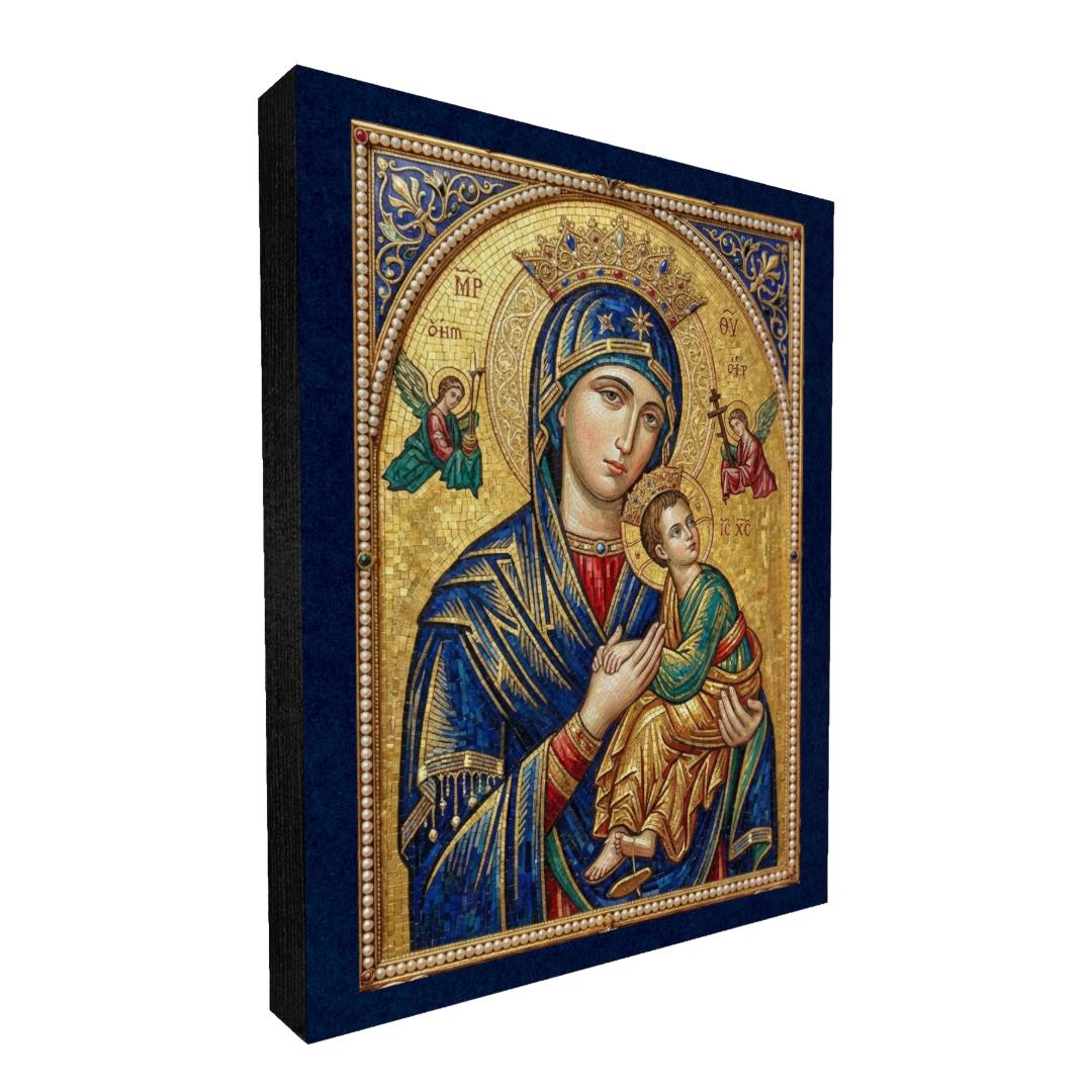 Our Lady of Perpetual Help Byzantine Icon Catholic Wall Art, Marian ...