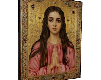 St. Philomena Catholic Wall Art Print, jonge Maagdelijke martelaar katholieke kunst, canvas posterpaneel magneet cadeau