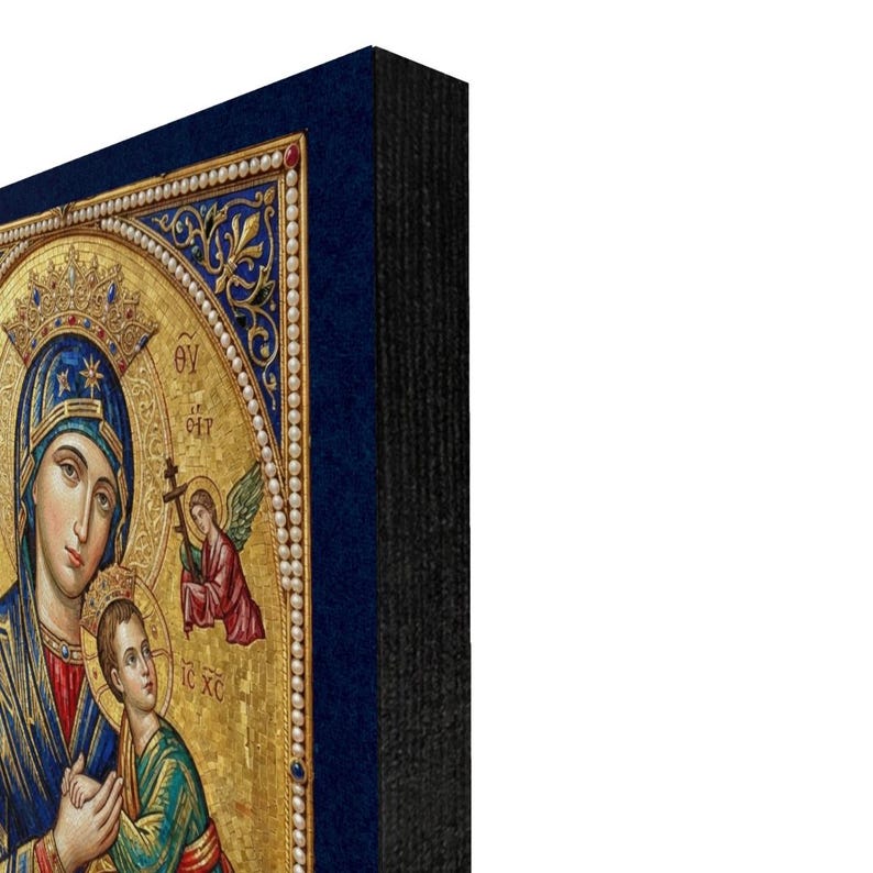 Our Lady of Perpetual Help Byzantine Icon Catholic Wall Art, Marian ...