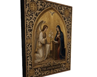 Verkündigung Rosenkranz Geheimnis katholische Wand Kunst Druck, Leinwand Poster Panel Geschenk