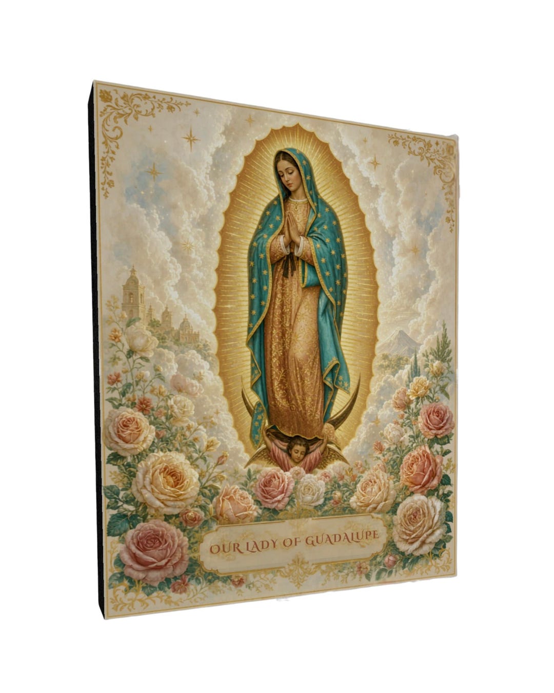 Our Lady of Guadalupe Catholic Wall Art Print, Canvas Poster Panel Gift ...