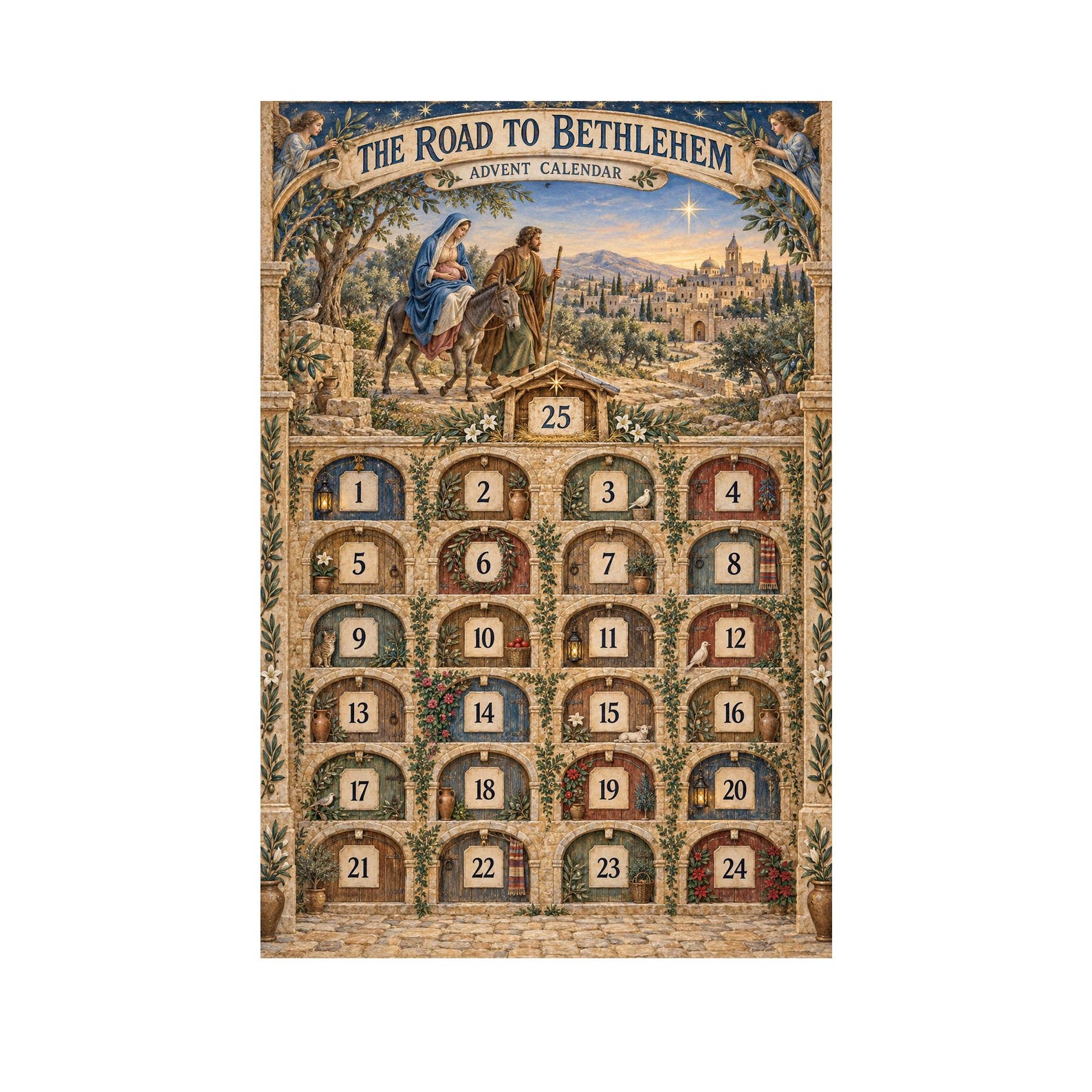 The Road to Bethlehem Advent Calendar, Catholic Christmas Countdown ...