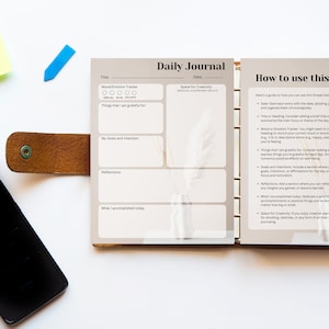 Druckbares Bullet Journal, digitaler Planer, Bullet-Journal-Seiten, tägliche wöchentliche monatliche Gewohnheit, Stimmungstracker, druckbare Tracker, PDF-Download