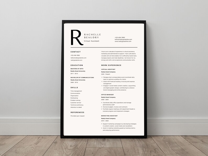 Modern Resume Template | CV Template | Cover Letter | References | Easy ...