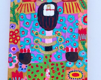 Folk Art Nutcracker Painting