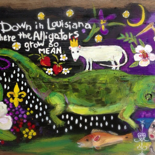 Louisiana Folk Art Voodoo Alligator Magic  