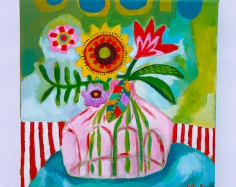 Folk Art Floral Painting