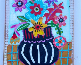 Folk Art Floral Painting