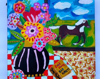 Folk Art Horse Painting