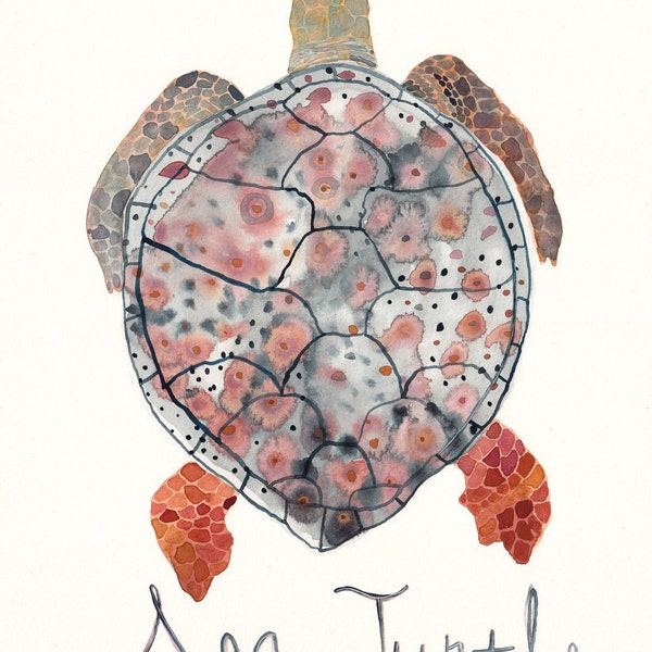 Sea Turtle No.1- Original watercolor painting
