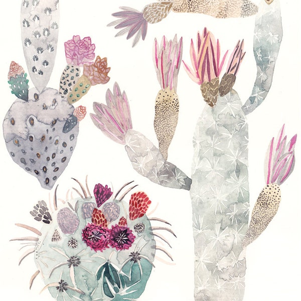 Cactus Trio  - Original painting