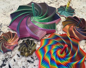 Expanded Sensory Fidget Star with Handle - Very Satisfying Sight and Sound with Hypnotizing Visual Fidget Toy