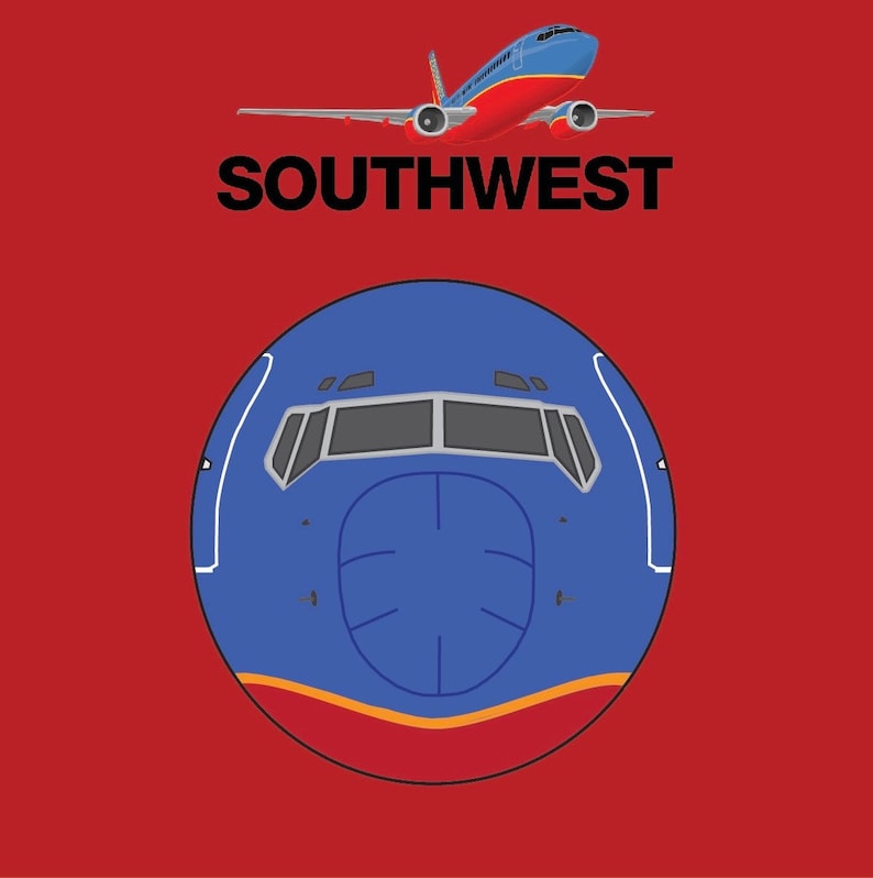 Swothwest Sticker Southwest Airlines 737 Canyon Blue Livery Sticker - Etsy