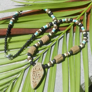 Tribal Sun Necklace/Choker - Beaded choker; Beach Jewelry; Surf Surfer Jewelry; Summer Vibes; Unisex