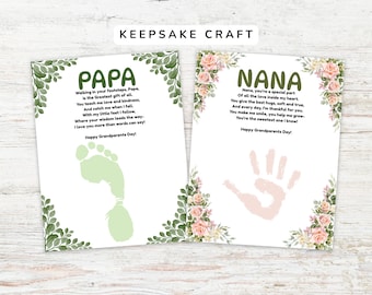 Printable Grandparents Day Card, Grandparents Craft, Nana Handprint Craft, Papa Gift, Grandparents Day Printable,Grandparents Day Art, Print