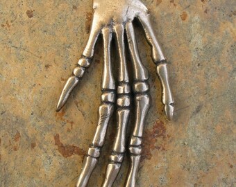 Bronze Skeleton Hand Charm Pendant