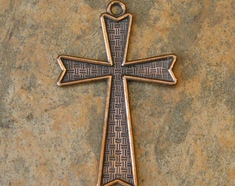 Bronze Cross Charm Pendant