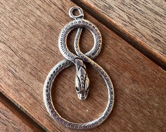 Sterling Silver Snake Infinity Pendant
