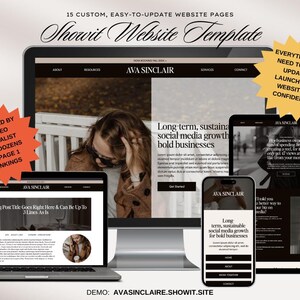 Showit Website Template for Coaches Entrepreneurs & Photographer, Portfolio Website Templates, Blog Website, Small Business Website Design