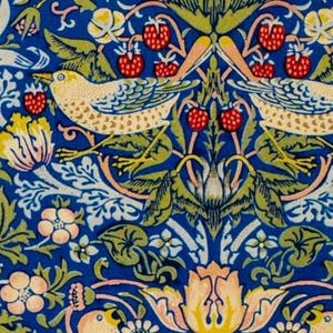 William Morris, Strawberry Thief, Fabric by yard,  Fabric wholesale, Crafting fabric. Floral vintage