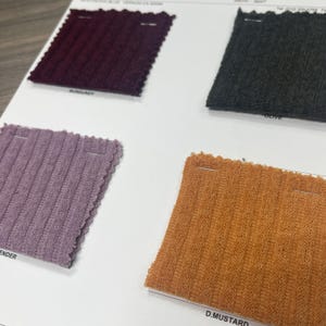 Mirr Rib fabric. Stripe Pattern fall winter fabric. soft Color Textured  Fabric by the yard.