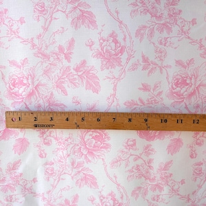 Pink Toile Fabric by the Yard. 60
