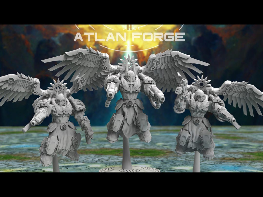 3 Angelic Seraphim - Atlan Forge - Etsy