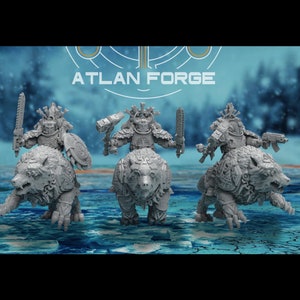 3 Asgardian Wolf Riders by Atlan Forge