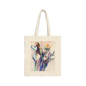 Tulip Cotton Canvas Tote Bag