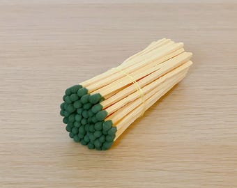 4" Forest Green Loose Safety Matchsticks 50 pcs. Refill Matches