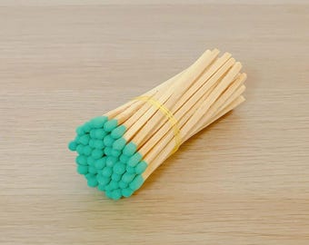 4" Jade Green Loose Safety Matchsticks 50 pcs. Refill Matches