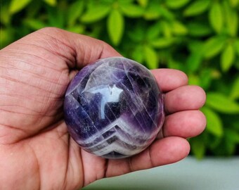 Large Amethyst Crystal Sphere Hand Carved Crystal home Office Decorative Ball Gift 55-65MM