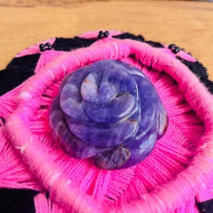 Large Amethyst Crystal Flower Hand Carved Crystal Home Office Table Decorative Crystal Flower Rose Healing Crystal Antique Showpeiece Flower