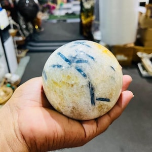Large Ruby kyanite Sphere Crystal Ruby Ball Gemstone Healing Crystals Carved Crystal Gift Home Office Decor 80MM