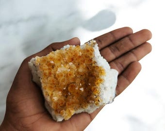 Large Citrine Crystal Druze Clusters, Raw Citrine Druzy Geode, Citrine Geode, Citrine Crystal Druzy Raw Geode, Citrine Cluster