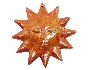 Luster Ware Sun Face Ornaments Metallic