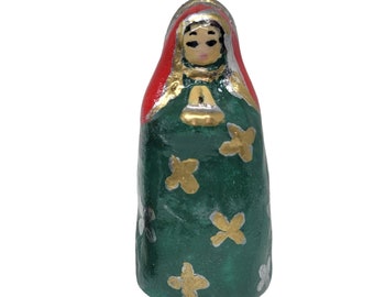 Our Lady of Guadalupe Red and Green Madonna Miniature