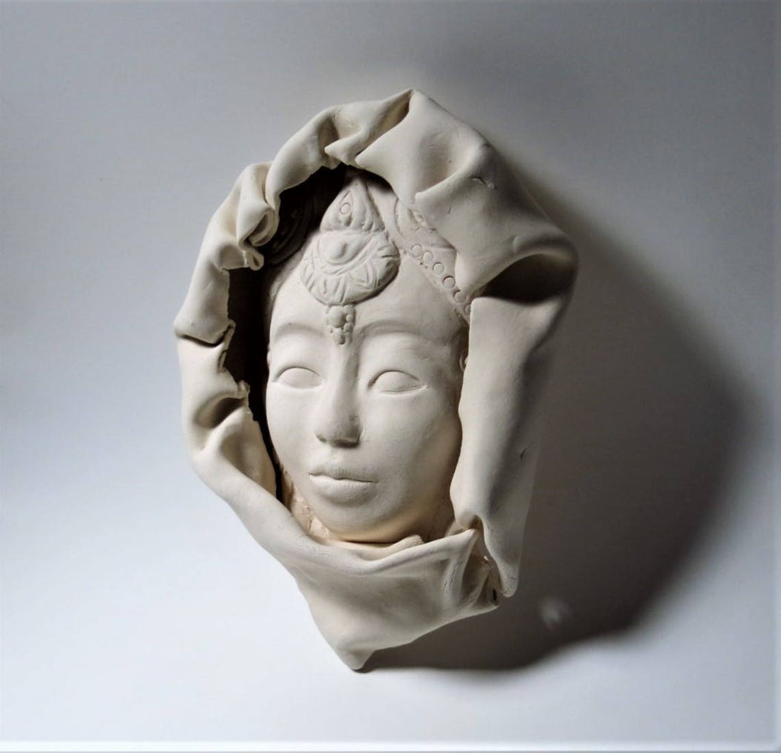 Face Sculpture Art Wall Hanging SECOND Sale Etsy