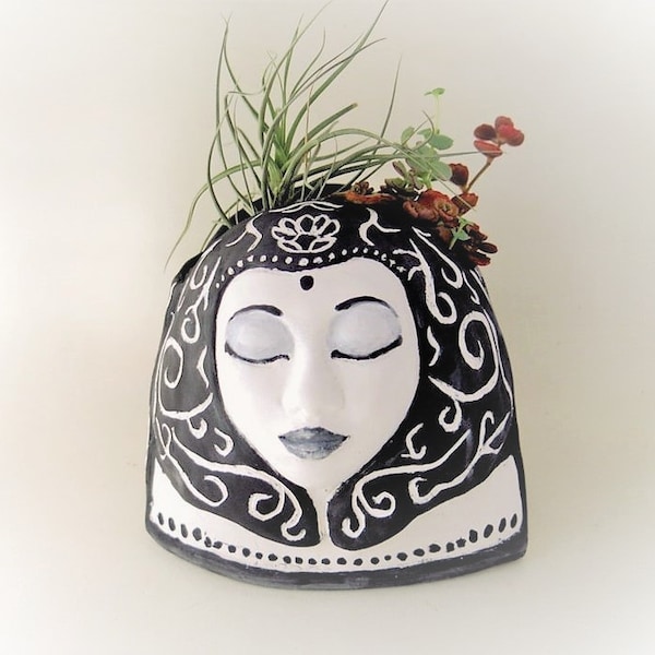 Exotic Lady Isis Porcelain Vase Planter