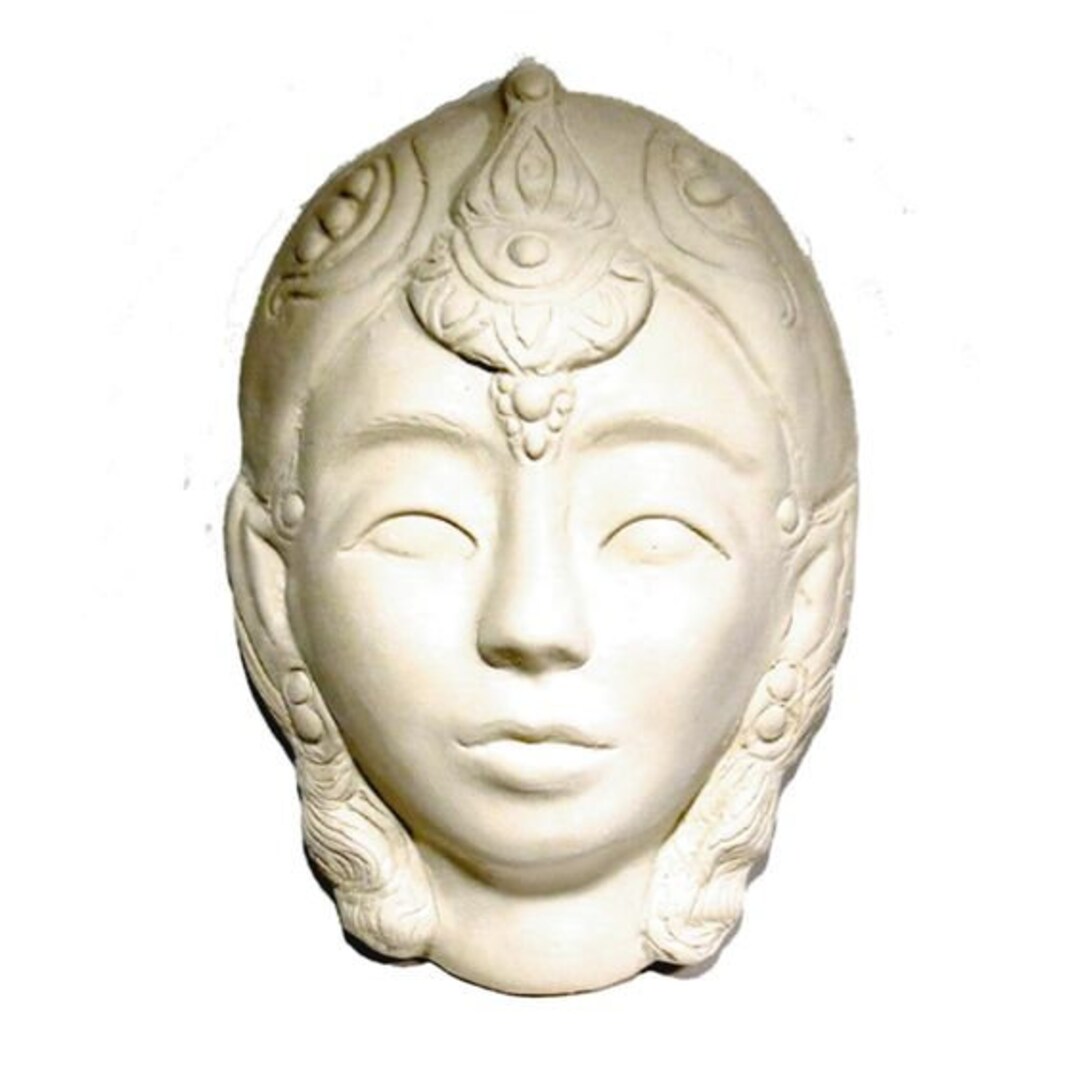 Face Sculpture Art Wall Hanging Fine Art Ceramic Deva Etsy