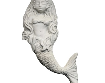 Mermaid Sculpture Art Wall Hanging Figurine Miniature